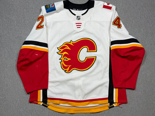 Calgary Flames Travis Hamonic Game Worn Jersey