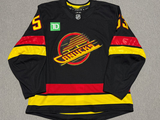 Vancouver Canucks Blueger Game Worn Jersey