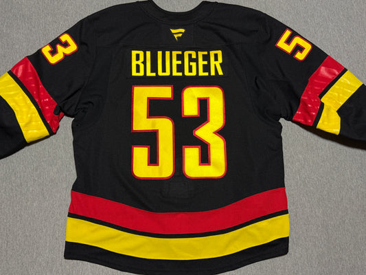 Vancouver Canucks Blueger Game Worn Jersey