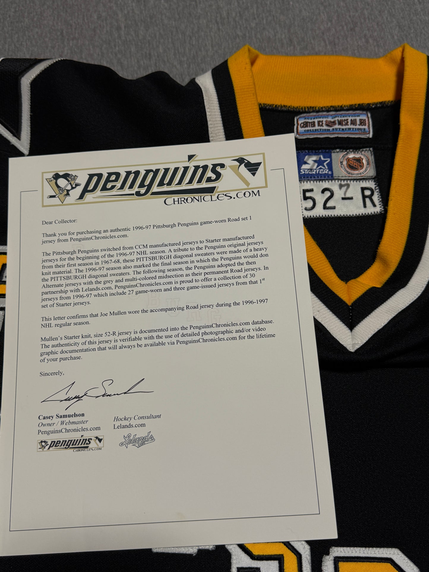 Pittsburgh Penguins Mullen Game Worn Jersey