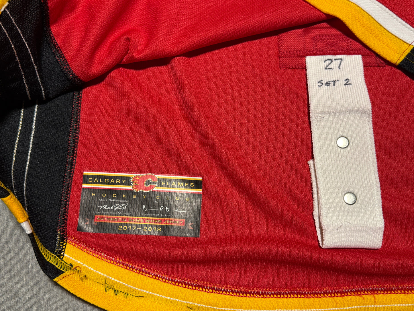 Calgary Flames D. Hamilton Game Worn Jersey