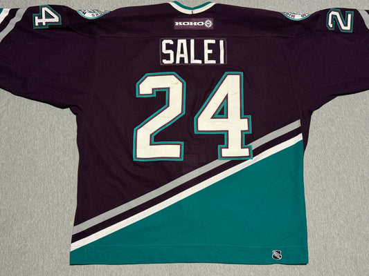 Anaheim Mighty Ducks Salei Game Worn Jersey