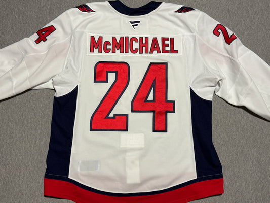 Washington Capitals McMichael Game Worn Jersey