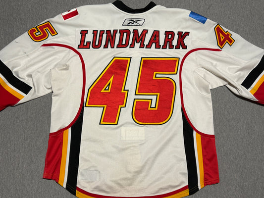 Calgary Flames Lundmark Game Worn Jersey
