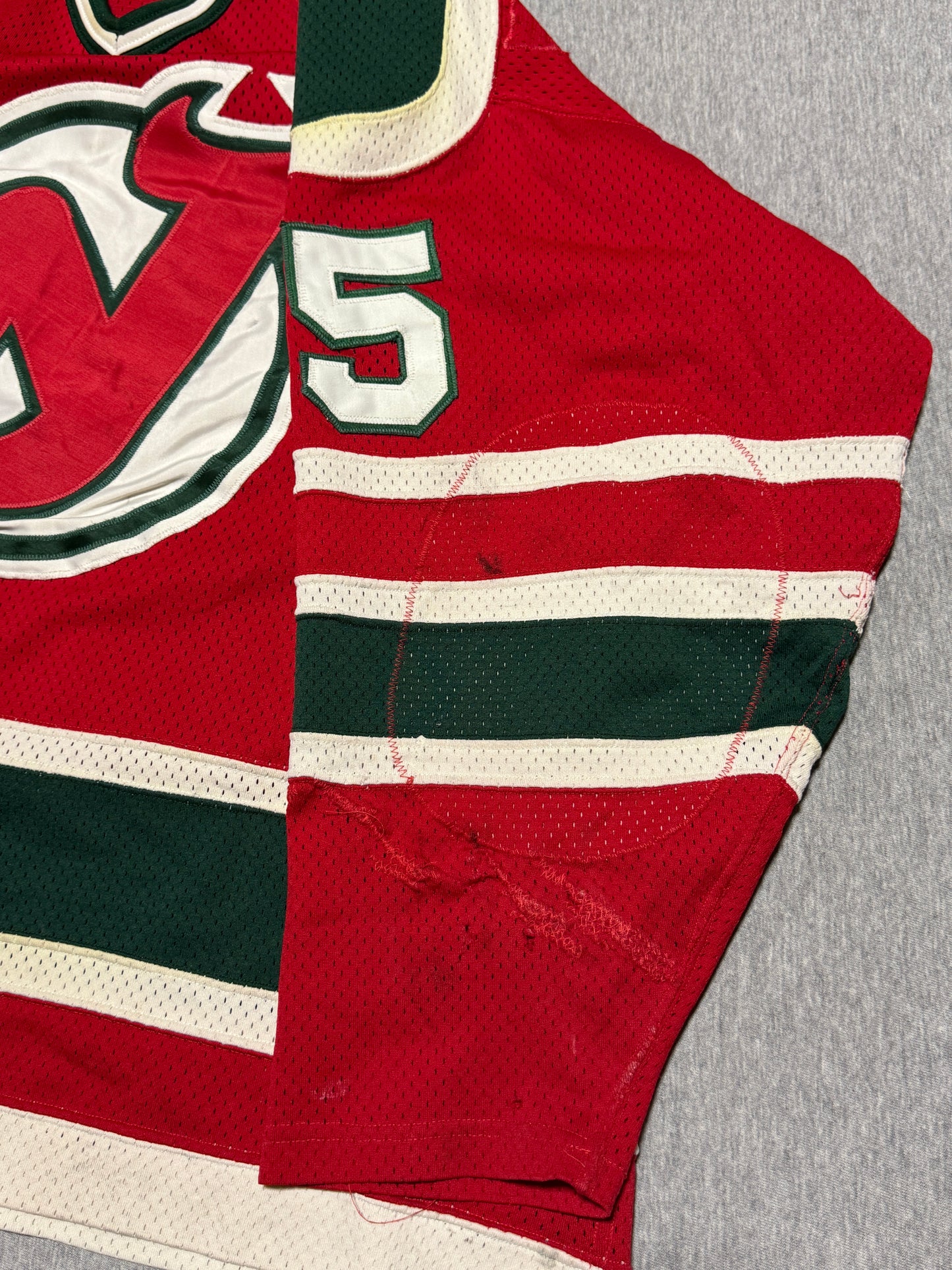 New Jersey Devils Dave Lewis Game Worn Jersey