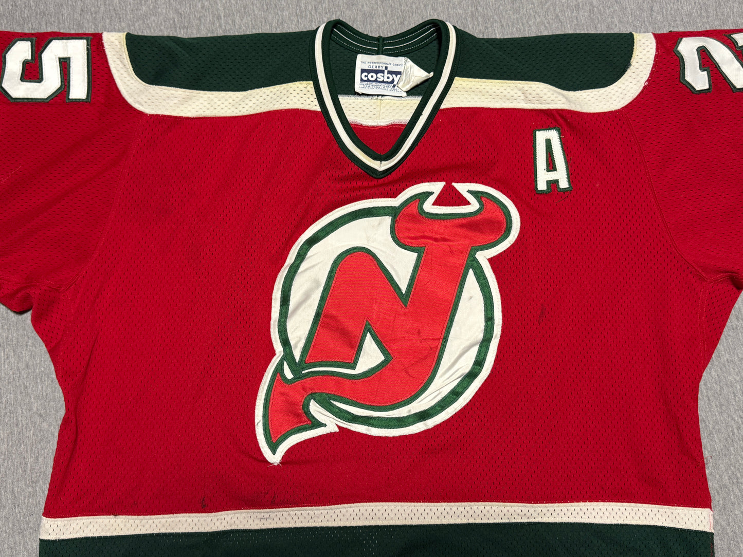 New Jersey Devils Dave Lewis Game Worn Jersey