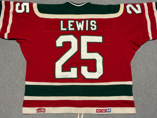 New Jersey Devils Dave Lewis Game Worn Jersey