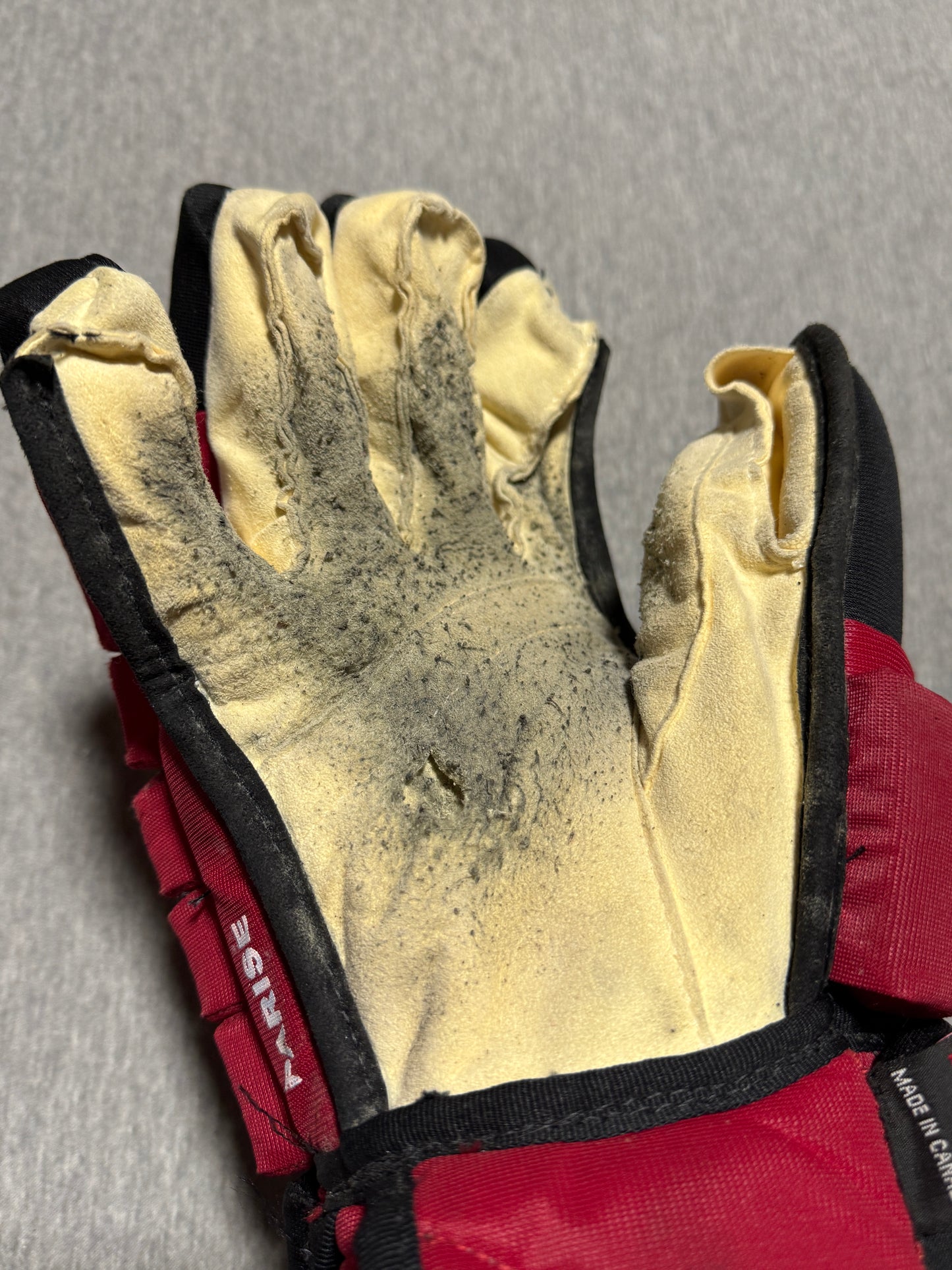 New Jersey Devils Zach Parise Rookie Era Game Worn Gloves - consignment