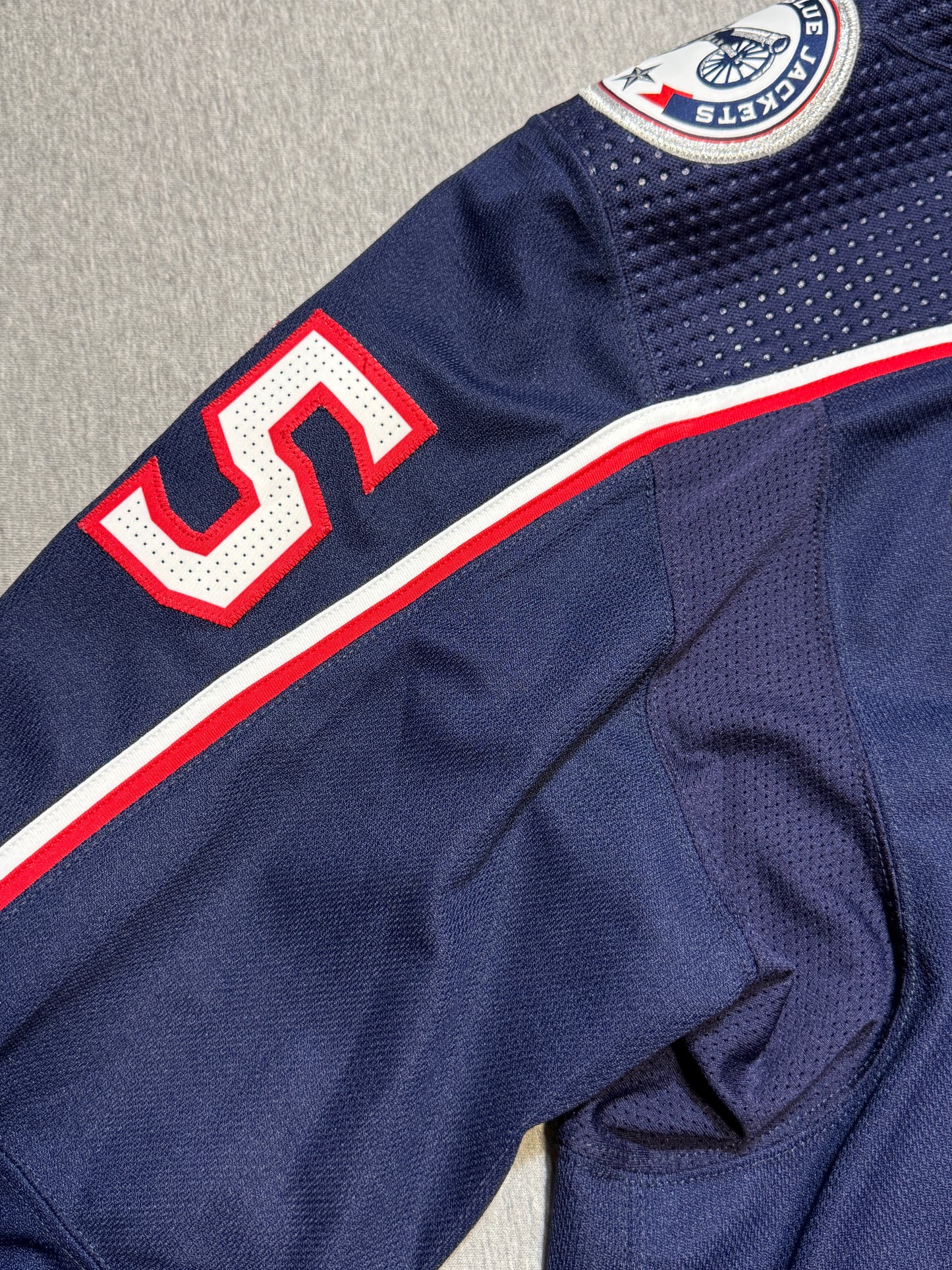 Columbus Blue Jackets Mikhail Grigorenko 20th patched Game Worn Jersey