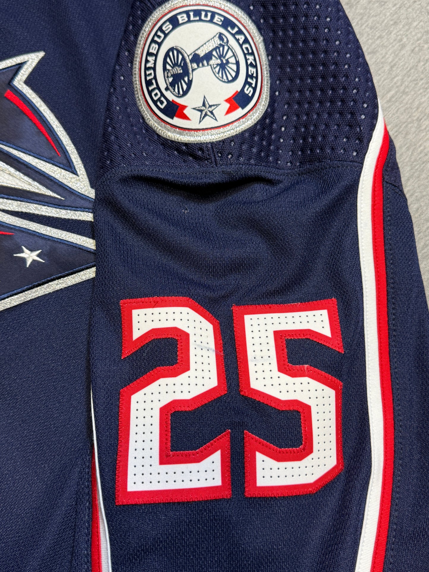 Columbus Blue Jackets Mikhail Grigorenko 20th patched Game Worn Jersey