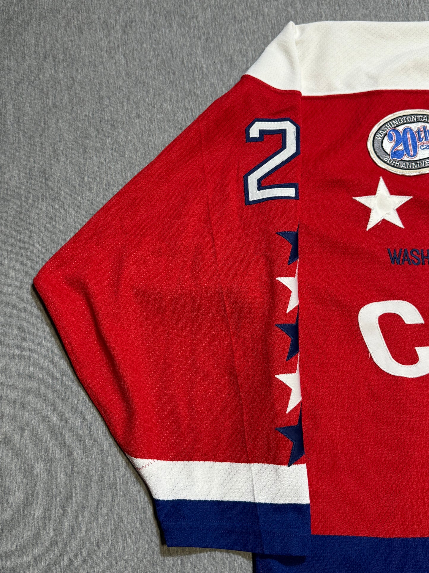 Washington Capitals Jason Woolley 20th Patched Game Worn Jersey