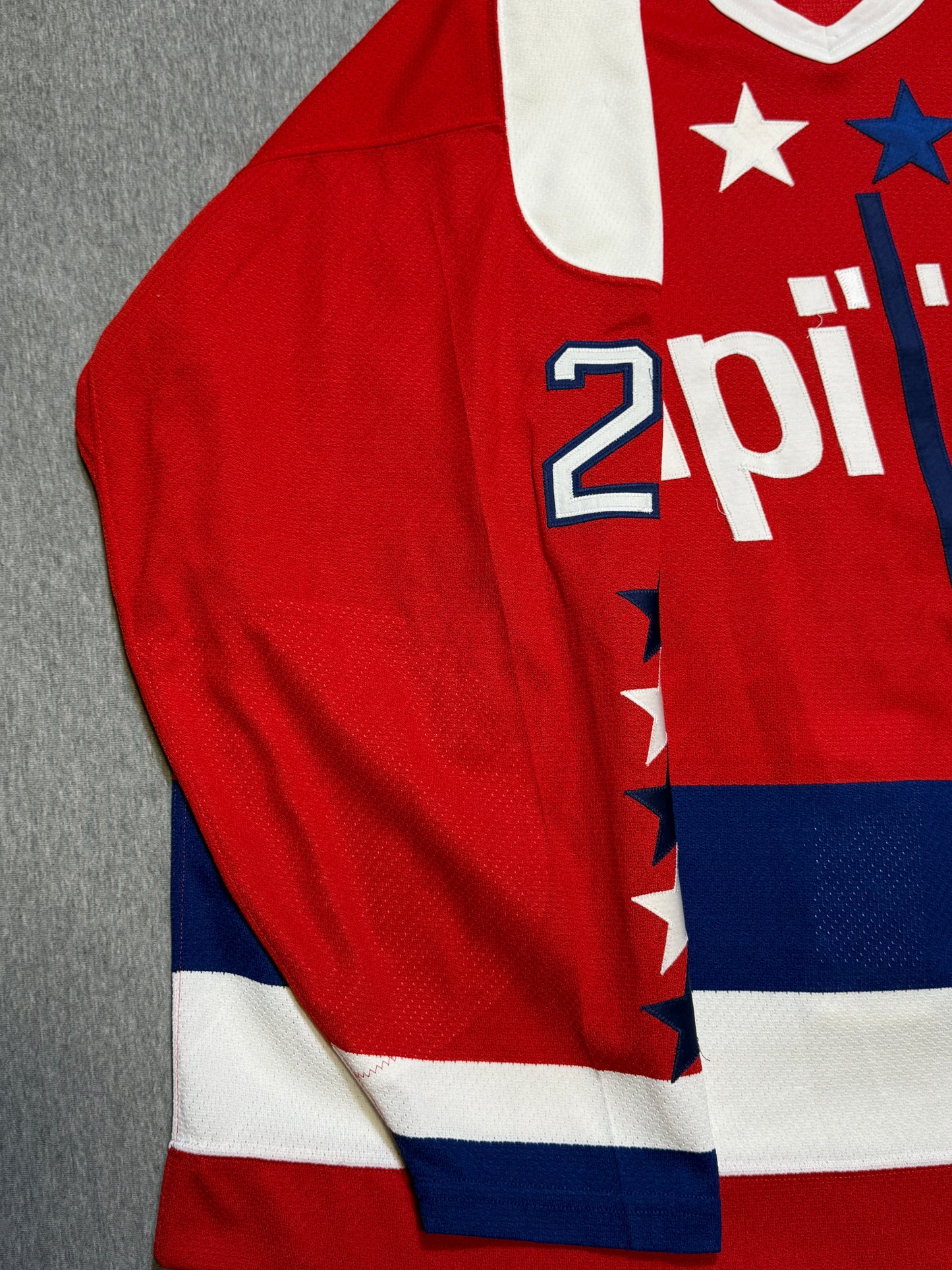 Washington Capitals Jason Woolley 20th Patched Game Worn Jersey
