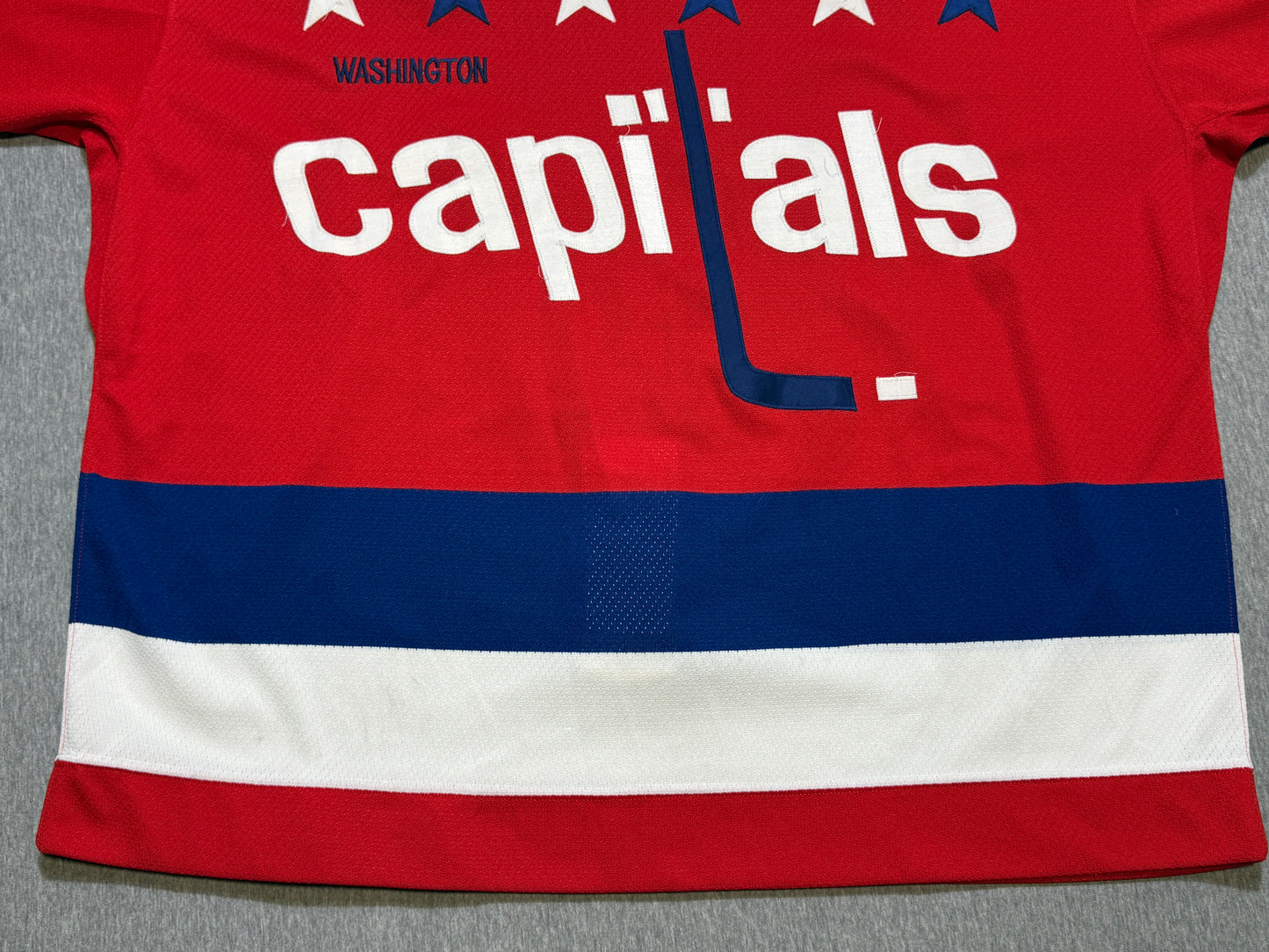 Washington Capitals Jason Woolley 20th Patched Game Worn Jersey