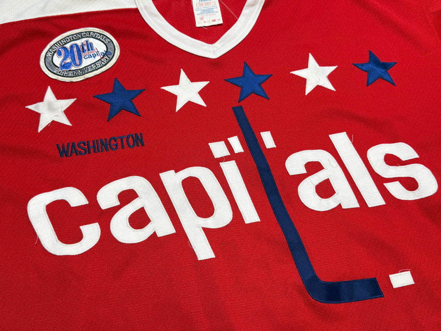 Washington Capitals Jason Woolley 20th Patched Game Worn Jersey