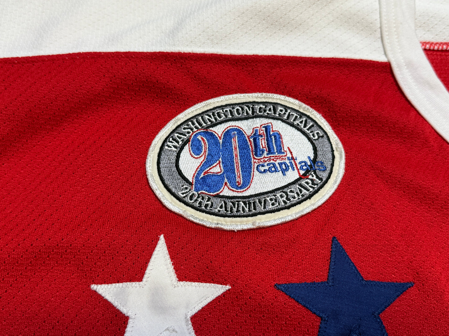 Washington Capitals Jason Woolley 20th Patched Game Worn Jersey