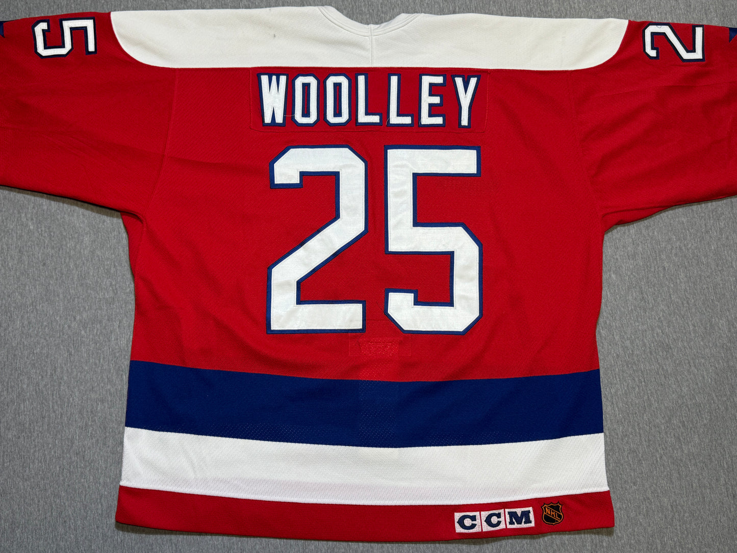 Washington Capitals Jason Woolley 20th Patched Game Worn Jersey