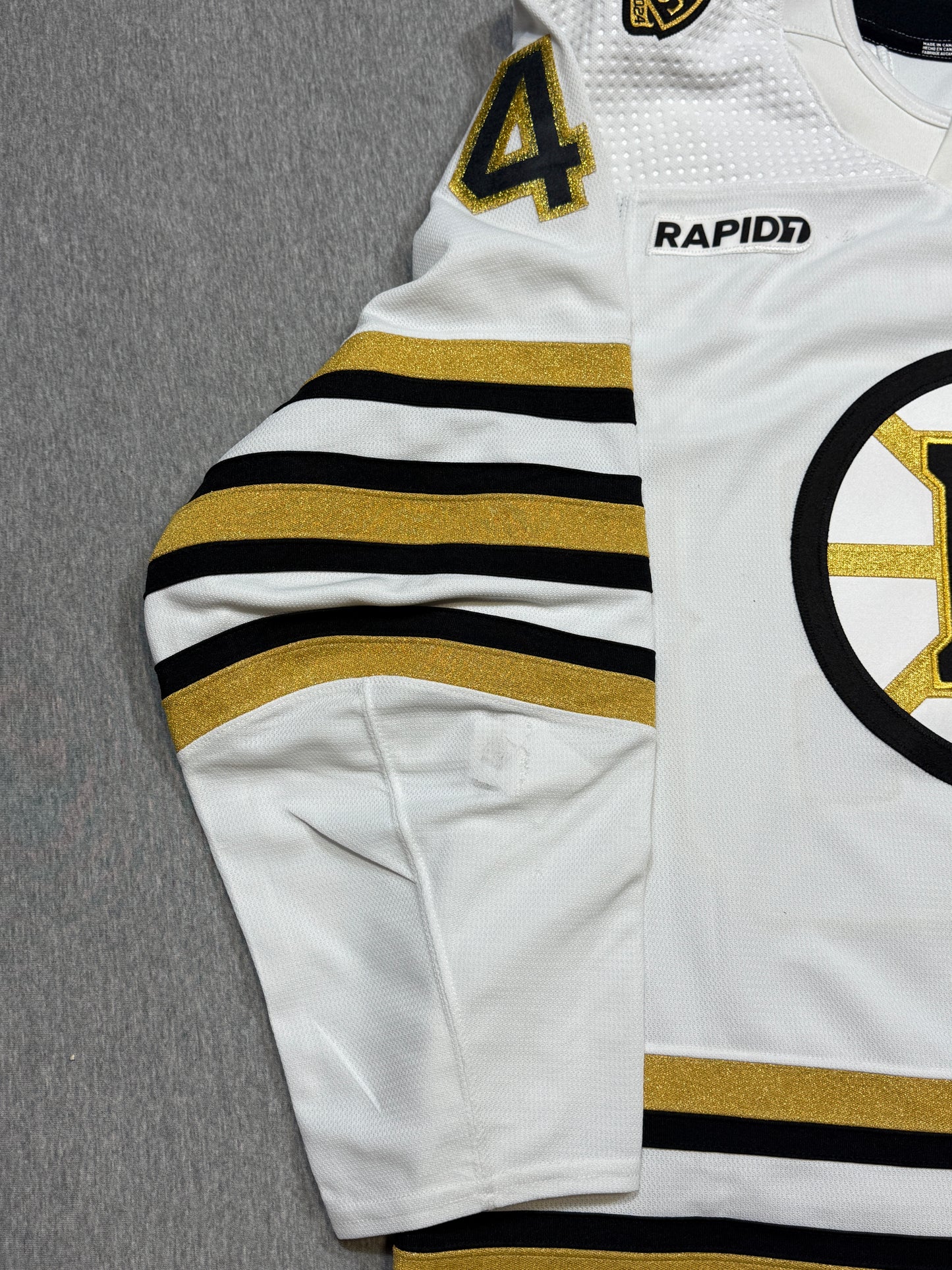 Boston Bruins 100th Season Matt Grzelcyk Game Worn Jersey