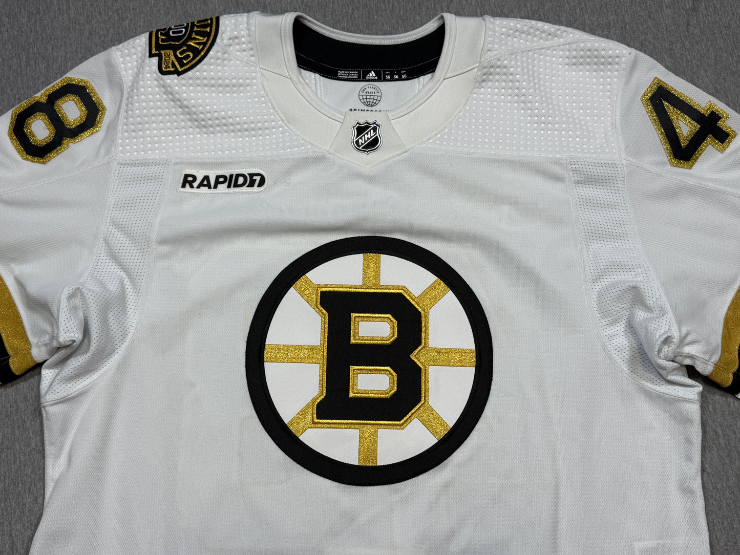 Boston Bruins 100th Season Matt Grzelcyk Game Worn Jersey