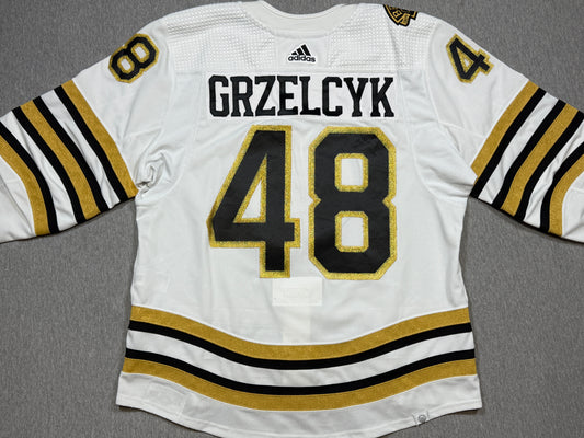 Boston Bruins 100th Season Matt Grzelcyk Game Worn Jersey