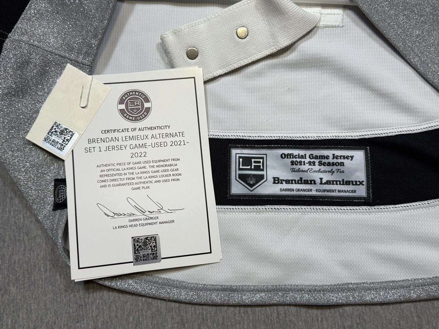 Los Angeles Kings Brendan Lemieux Game Worn Jersey - consignment