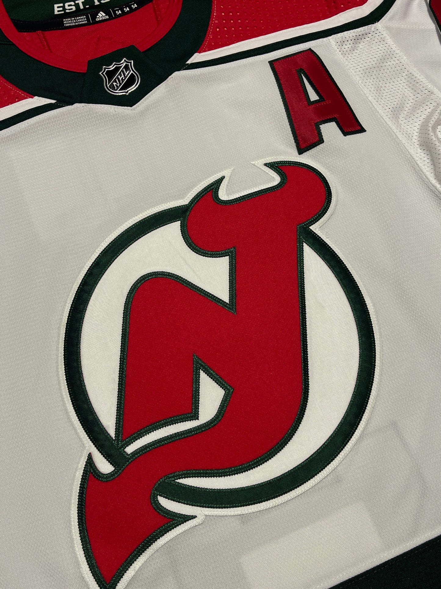 New Jersey Devils Taylor Hall Game Worn Jersey