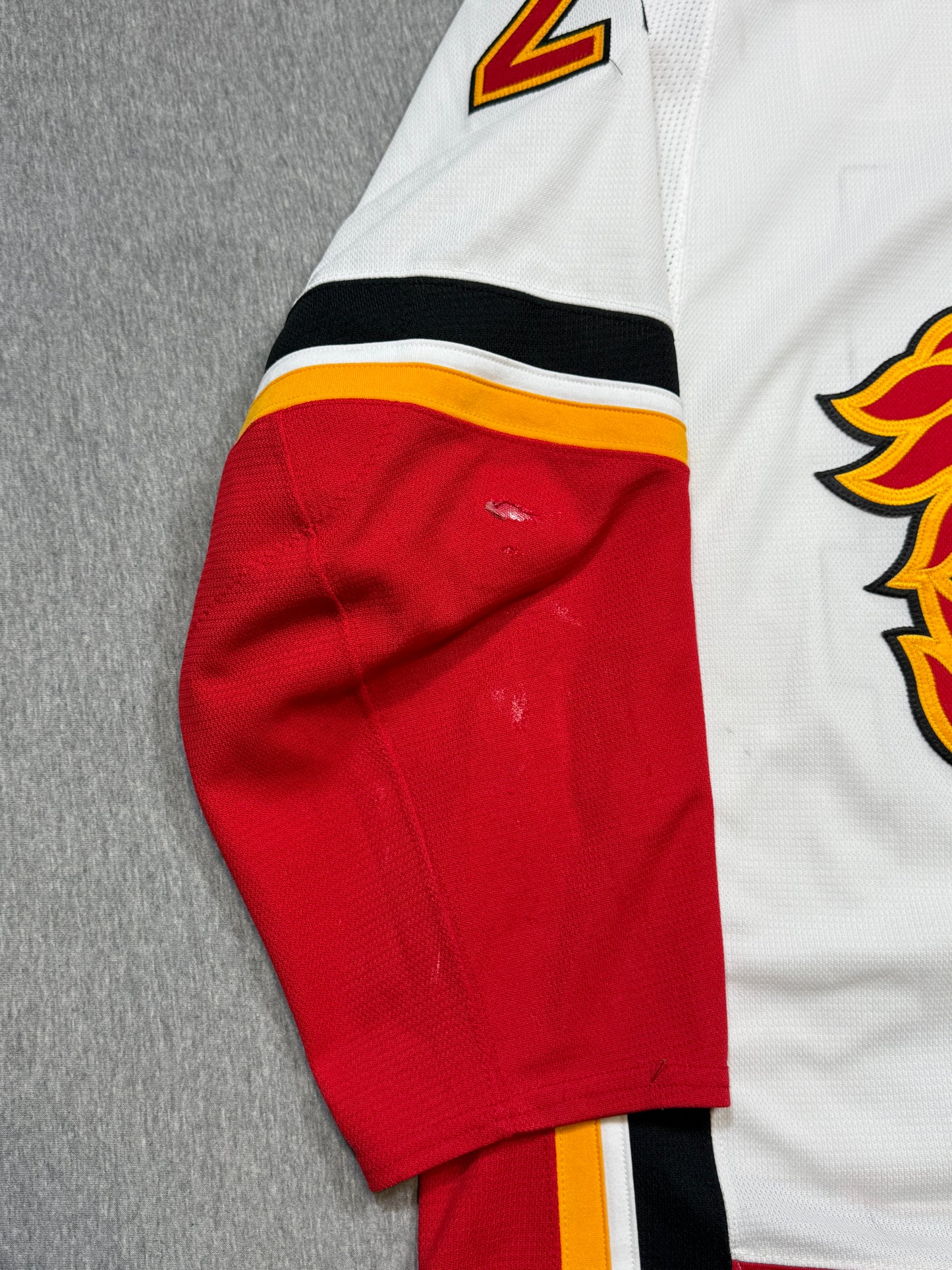 Calgary Flames Travis Hamonic Game Worn Jersey