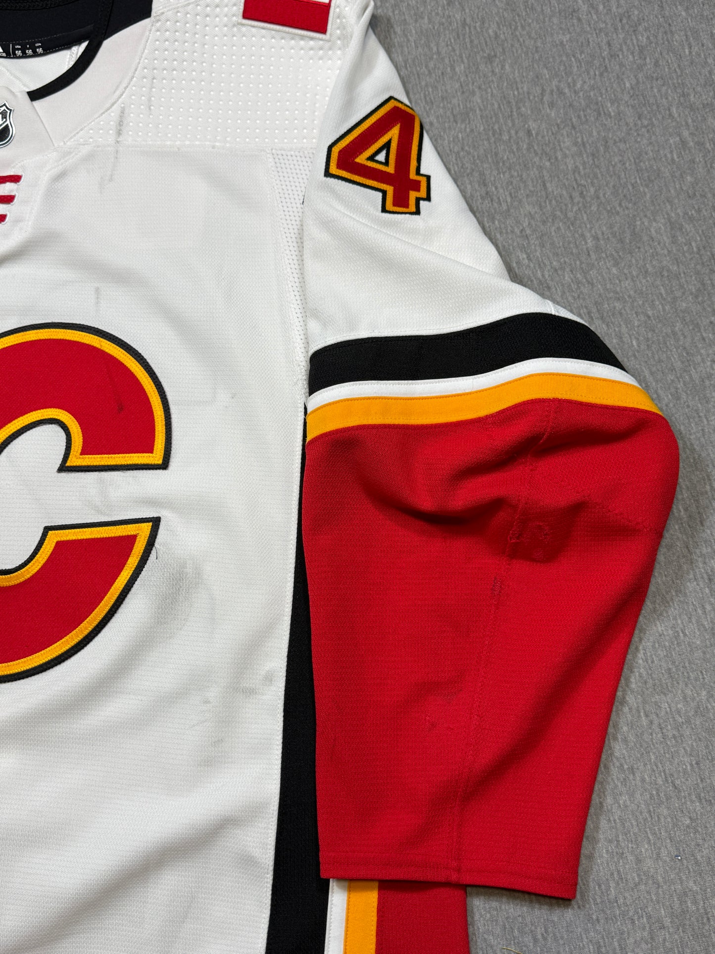 Calgary Flames Travis Hamonic Game Worn Jersey