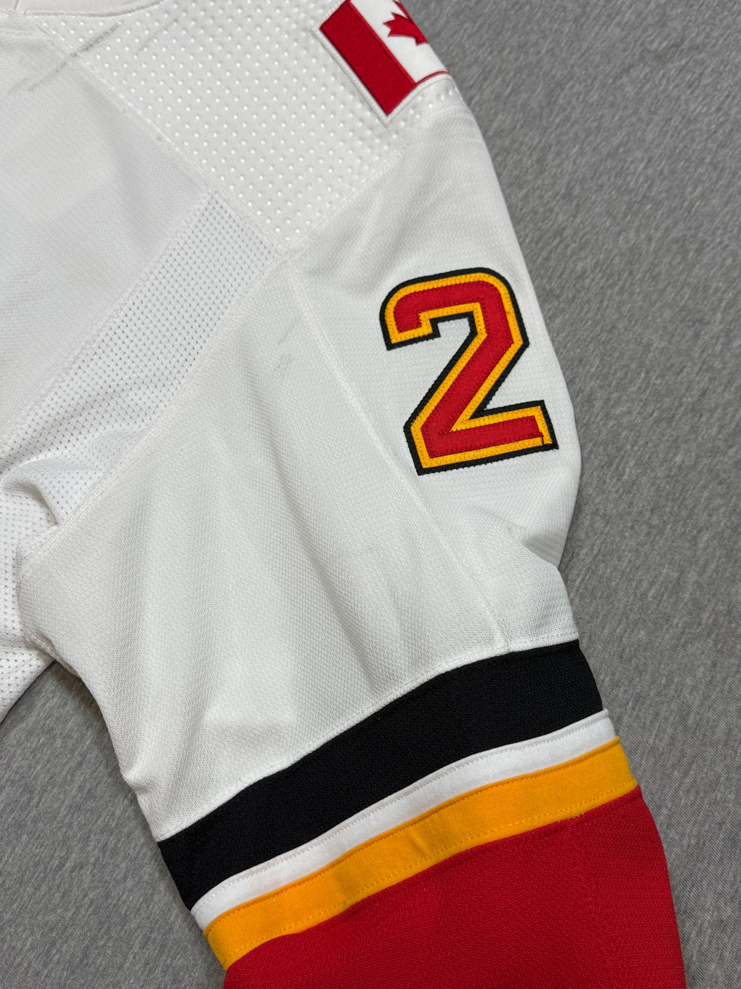 Calgary Flames Travis Hamonic Game Worn Jersey