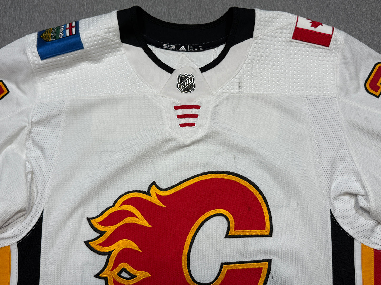 Calgary Flames Travis Hamonic Game Worn Jersey